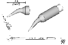 JBC C210002 Conical Bent Tip Cartridge 0.2mm