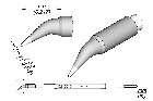 JBC C210010 Conical Bent Tip Cartridge 0.3mm