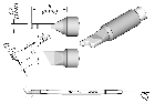 JBC C210012 Tip Cartridge Round Connector Ø 1