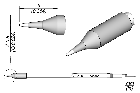 JBC C245201 Tip Cartridge 0.6mm, 20mm Longer 