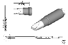 JBC C245811 High Thermal Efficiency Tip Cartridge Chisel 3.2 x 1.2 mm, 20mm Longer