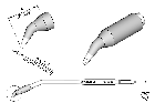 JBC C250404 Tip Cartridge Chisel Bent 1.2 x 0.7mm