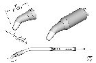 JBC C250410 Tip Cartridge Conical Bent 2.2mm