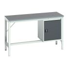 Bott Verso Framework Bench With Full Cupboard - Lino Worktop - 1500 x 600 (W x D mm)