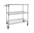 3 Tier ESD Trolley 970x1220x460mm (hwd) Chrome