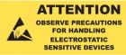 ESD Warning Label Attention Observe Precautions 25x45mm 1000 per roll